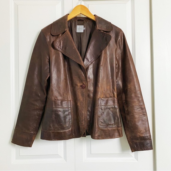 VINTAGE 70s vibes Denmark genuine leather jacket - Picture 5 of 10